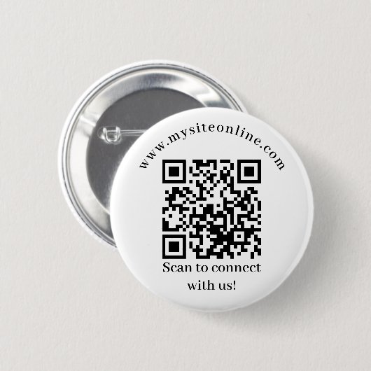 QR-Code für Unternehmen Button (Vorne & Hinten)