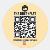 QR-Code für Unternehmen, die modern sind Runder Aufkleber (Vorderseite)