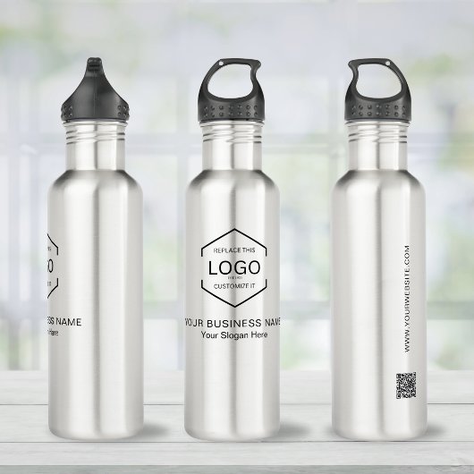 QR-Code für Unternehmen Edelstahlflasche