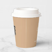 QR-CODE für Unternehmen - einfach braun Pappbecher (Rechts)