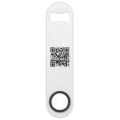 QR-Code für Unternehmen Einfache Entwurfsvorlage Speed Flaschenöffner (Rückseite)