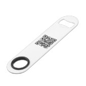 QR-Code für Unternehmen Einfache Entwurfsvorlage Speed Flaschenöffner (Rückseite Schrägansicht)