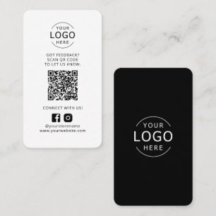 QR-Code für Unternehmen Feedback zu Social Media Visitenkarte