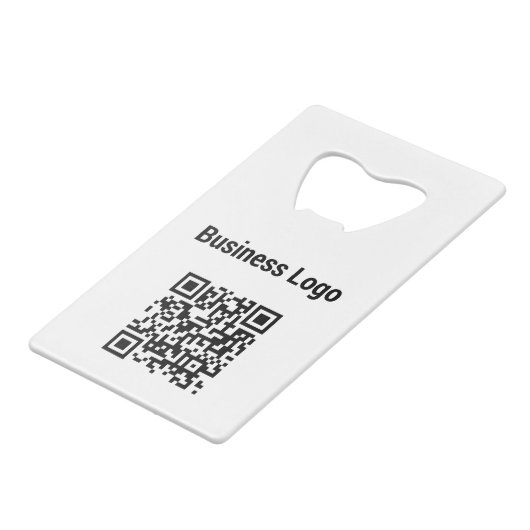 QR-Code für Unternehmen Geldbeutel Flaschenöffner (Rückseite Schrägansicht)