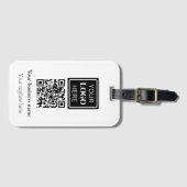 QR-Code für Unternehmen Gepäckanhänger (Vorderseite (Horizontal))