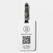 QR-Code für Unternehmen Gepäckanhänger (Rückseite vertikal)