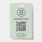 QR-Code für Unternehmen - Grün Ausweis (Rückseite)