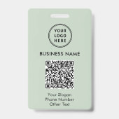 QR-Code für Unternehmen - Grün Ausweis (Vorderseite)