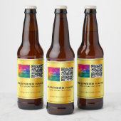 QR-Code für Unternehmen Hier Vorlage Bierflaschenetikett (Flaschen)