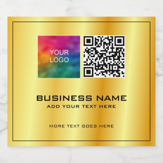 QR-Code für Unternehmen Hier Vorlage Bierflaschenetikett (Einzelnes Label)