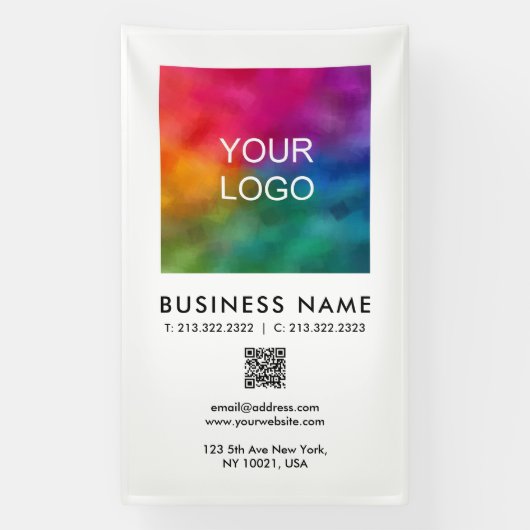 QR-Code für Unternehmen hinzufügen Vertikal große Banner (Vertikal)