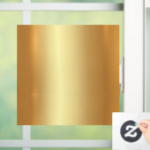 QR-Code für Unternehmen hochladen Gold-Blank Fensteraufkleber (Zuhause)
