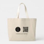 QR-Code für Unternehmen Jumbo Stoffbeutel (Rückseite)