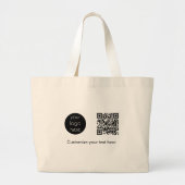 QR-Code für Unternehmen Jumbo Stoffbeutel (Vorne)