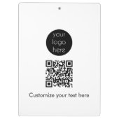 QR-Code für Unternehmen Klemmbrett (Rückseite)