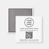 QR-Code für Unternehmen Magnet (Vorderseite/Rückseite)