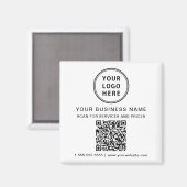 QR-Code für Unternehmen Magnet (Vorderseite/Rückseite)
