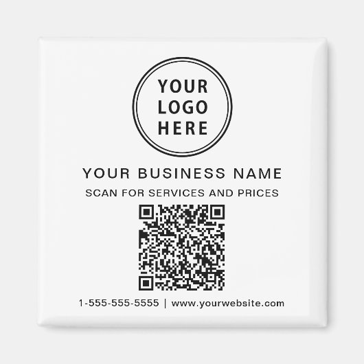 QR-Code für Unternehmen Magnet (Vorne)