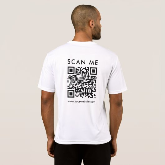 QR-Code für Unternehmen - Mentoring Back Print T-Shirt (Schwarz voll)