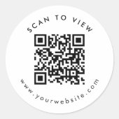 QR-Code für Unternehmen mit benutzerdefiniertem QR Runder Aufkleber (Vorderseite)