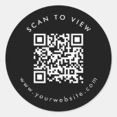 QR-Code für Unternehmen mit benutzerdefiniertem QR Runder Aufkleber (Vorderseite)