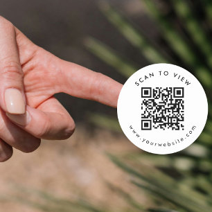 QR-Code für Unternehmen mit benutzerdefiniertem QR Runder Aufkleber