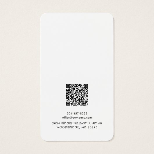 QR-Code für Unternehmen mit benutzerdefinierter Gr (Rückseite)