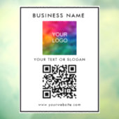 QR-Code für Unternehmen mit Best-Template-Logo Fensteraufkleber (Blatt 3)
