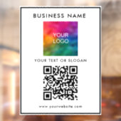 QR-Code für Unternehmen mit Best-Template-Logo Fensteraufkleber (Blatt 2)