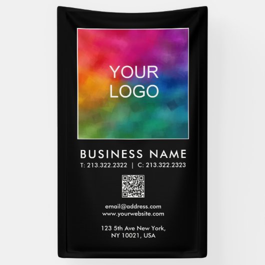 QR-Code für Unternehmen Moderne Vorlage Vertikal Banner (Vertikal)