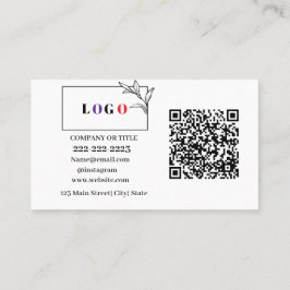 QR-Code für Unternehmen Moderner Beruflicher Visitenkarte