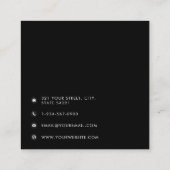 QR-Code für Unternehmen Moderner, einfacher Busine Quadratische Visitenkarte (Rückseite)