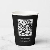 QR-Code für Unternehmen Modernes, Berufliches, ein Pappbecher (Rückseite)