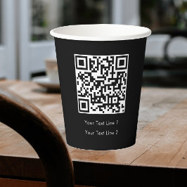 QR-Code für Unternehmen Modernes, Berufliches, ein Pappbecher