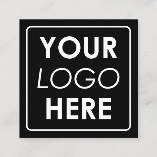 QR-Code für Unternehmen Modernes Minimalistisches Quadratische Visitenkarte (Vorderseite)