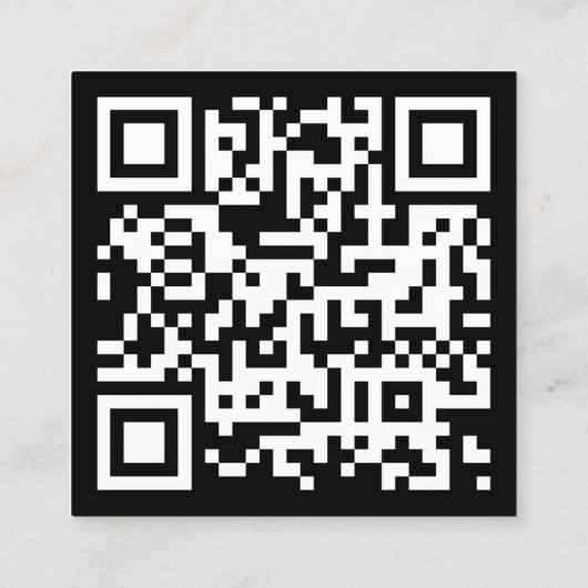 QR-Code für Unternehmen Modernes Minimalistisches Quadratische Visitenkarte (Rückseite)
