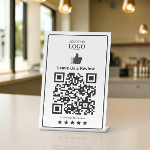 QR-Code für Unternehmen Modernes Minimalistisches  Sockelschild