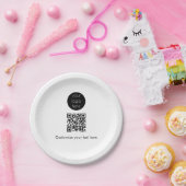 QR-Code für Unternehmen Pappteller (Party)