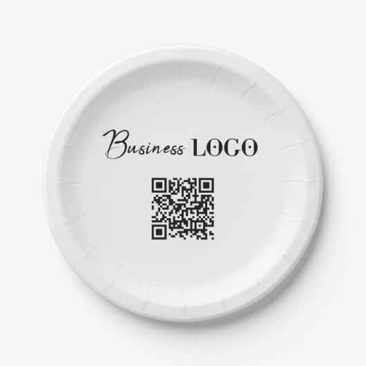 QR-Code für Unternehmen Pappteller (Vorderseite)