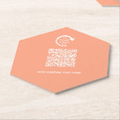 QR-Code für Unternehmen | Peachy Coral Untersetzer (angewinkelt)