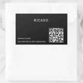 QR-Code für Unternehmen Rechteckiger Aufkleber (Tasche)