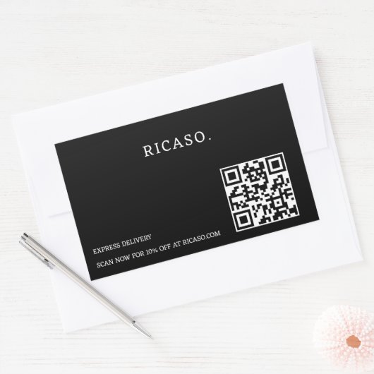 QR-Code für Unternehmen Rechteckiger Aufkleber (Umschlag)