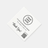 QR-Code für Unternehmen Serviette (Ecke)