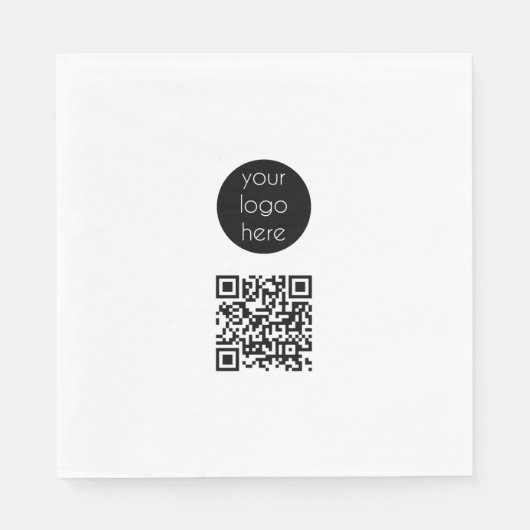 QR-Code für Unternehmen Serviette (Vorderseite)