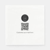 QR-Code für Unternehmen Serviette (Vorderseite)