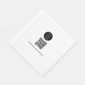 QR-Code für Unternehmen Serviette (Ecke)