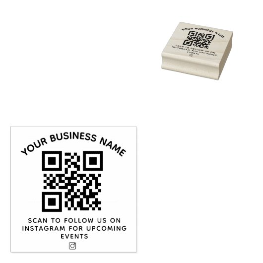 QR-Code für Unternehmen und benutzerdefinierter Te Gummistempel (Stempel)