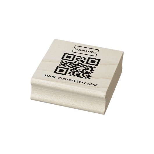 QR-Code für Unternehmen und benutzerdefinierter Te Gummistempel (Stempel)