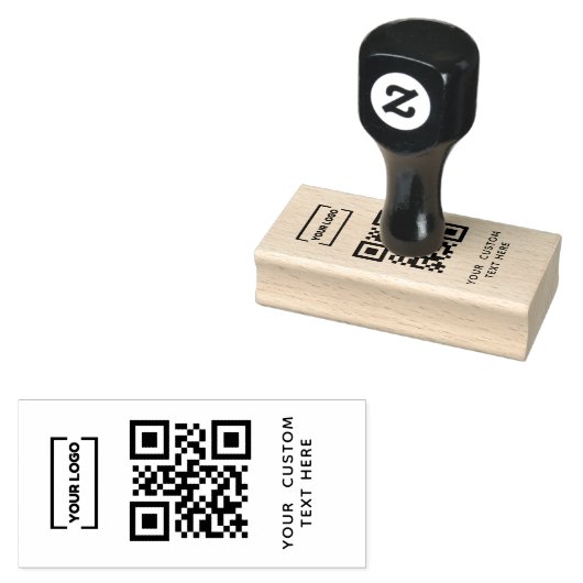 QR-Code für Unternehmen und benutzerdefinierter Te Gummistempel (Stempel)