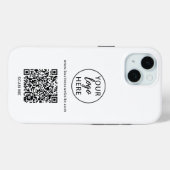QR-Code für Unternehmen und Firmenlogo Case-Mate iPhone Hülle (Rückseite (Horizontal))